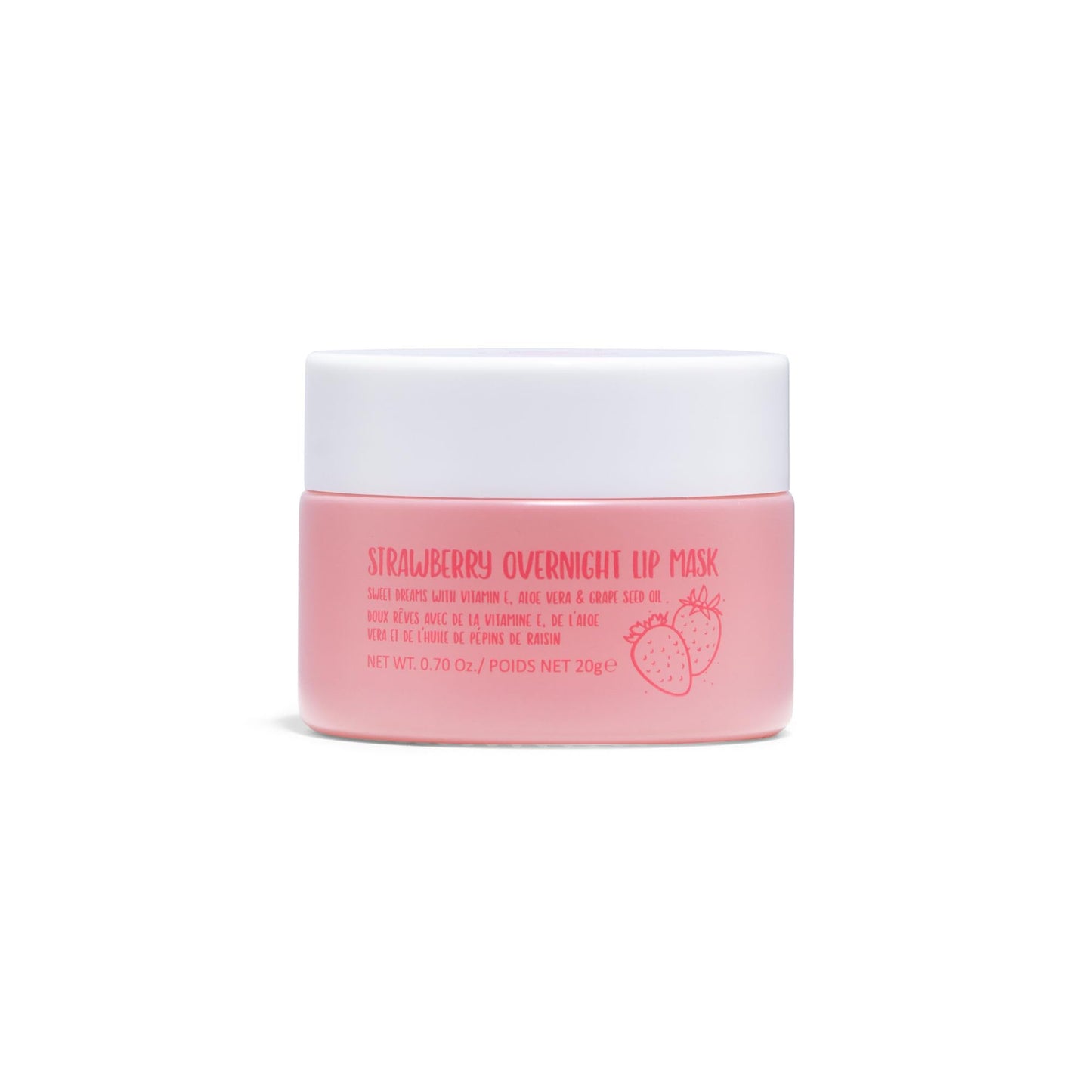 W7 Sweet Dreams Lip Scrub & Overnight Lip Mask Duo - 2 Piece Gift Set - Strawberry Flavour - Exfoliate, Condition, Soothe & Hydrate