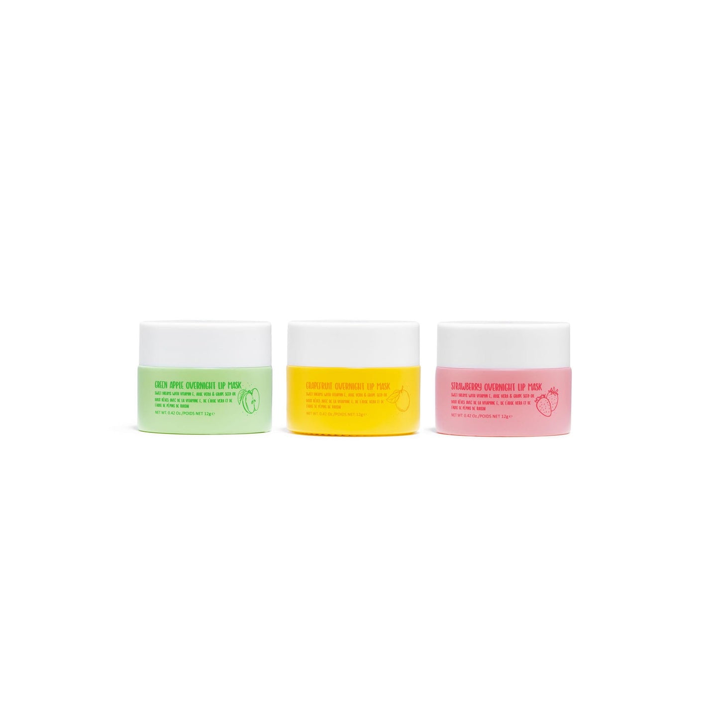 W7 Sweet Dreams Lip Scrub & Overnight Lip Mask Duo - 2 Piece Gift Set - Strawberry Flavour - Exfoliate, Condition, Soothe & Hydrate