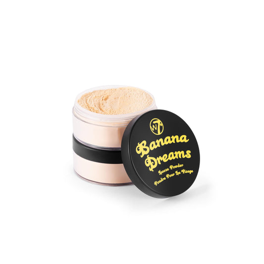 W7 Banana Dreams Loose Setting Powder - Weightless Yellow Blurring Powder For All Skin Tones - 2 Pack