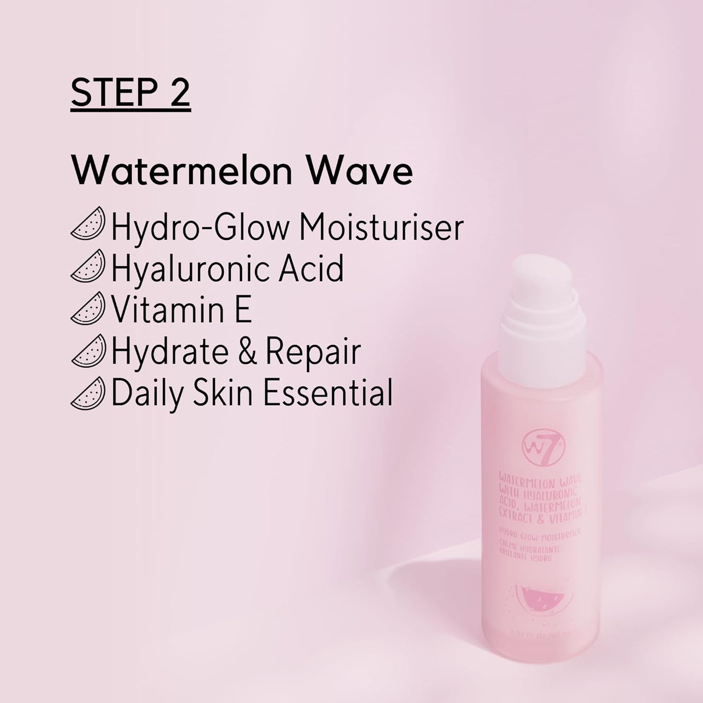 W7 Peachy Clean Makeup Removal, Aftercare & Cleansing Set - Remove Makeup, Moisturise & Soothe Skin and Lips - Including Sweet Dreams Overnight Lip Mask and Watermelon Wave Hydro-Glow Moisturiser