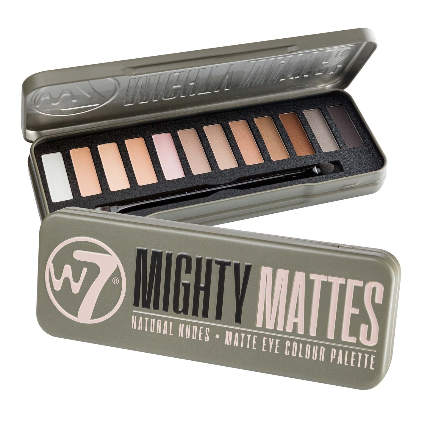 W7 Mighty Mattes Eyeshadow - 12 Matte Nude Colours – Flawless & Natural Long-Lasting Makeup Palette