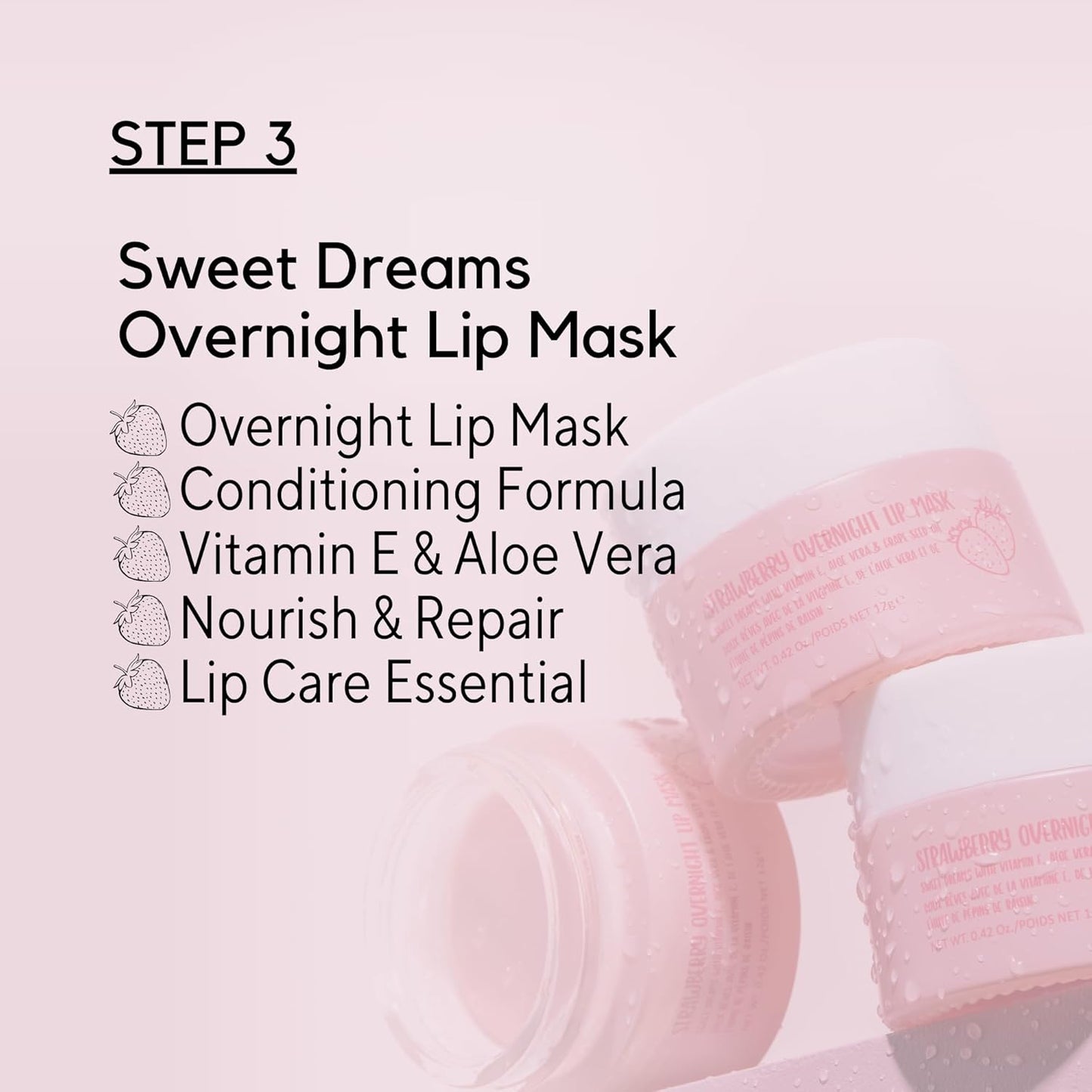 W7 Peachy Clean Makeup Removal, Aftercare & Cleansing Set - Remove Makeup, Moisturise & Soothe Skin and Lips - Including Sweet Dreams Overnight Lip Mask and Watermelon Wave Hydro-Glow Moisturiser